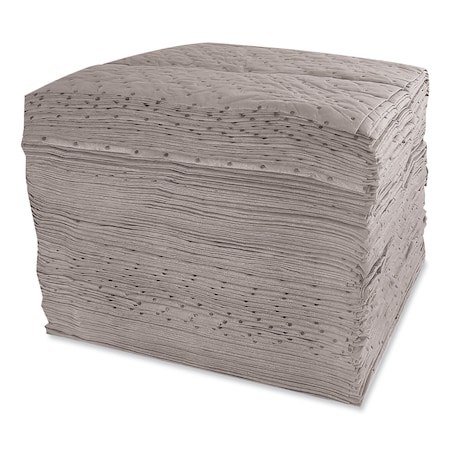 Hospeco Sorbent Pad, Universal, 0.11 gal Vol Absorbed per Pkg, Gray, 200 PK AS-SRB-P